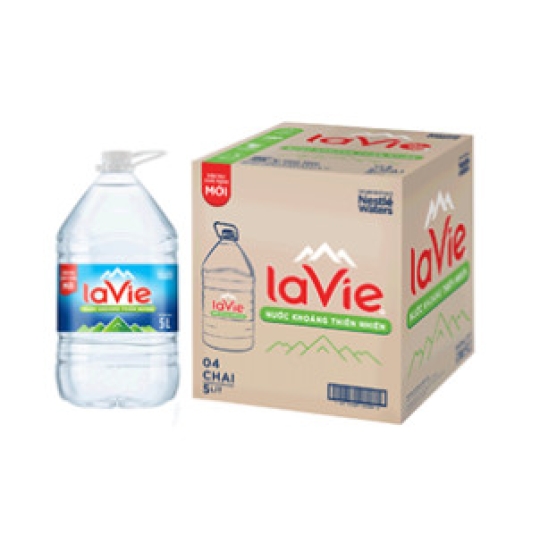 Nước Khoáng Lavie 5L - Thùng 4 Chai