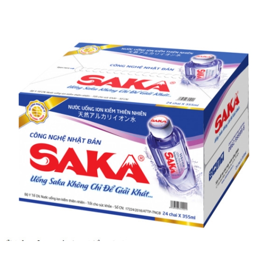 Nước i-on kiềm Saka 355ML - Thùng 24 chai