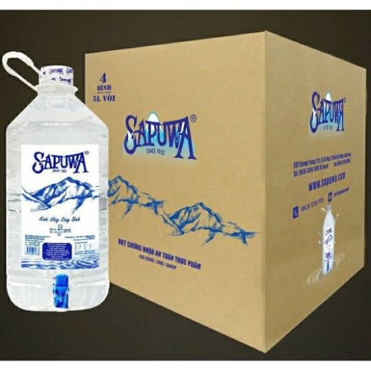 Nước Sapuwa 5L vòi - Thùng 4 chai