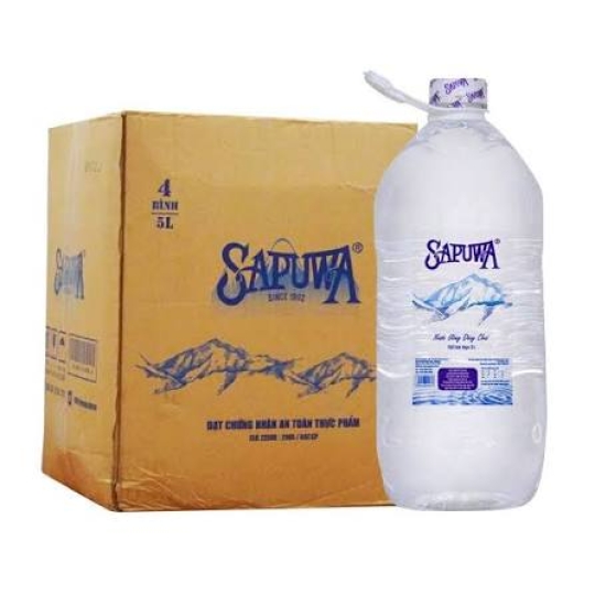 Nước Sapuwa 5L không vòi - Thùng 4 chai