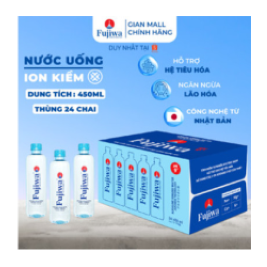 Nước i-on kiềm Fujiwa 450ML - Thùng 24 chai